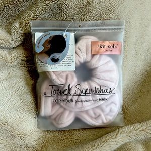 Set of 2 Towel Scrunchies Oversized Absorbs Moisture Blush Pink
